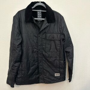 Billabong Men's Black Quilted Barn
Jacket Coat Corduroy Collar Size Large